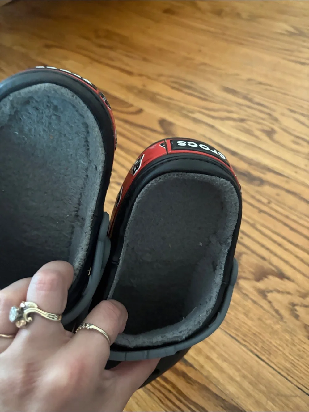 Star Wars Black and Red Kids Slip-On Clogs with Logo Strap